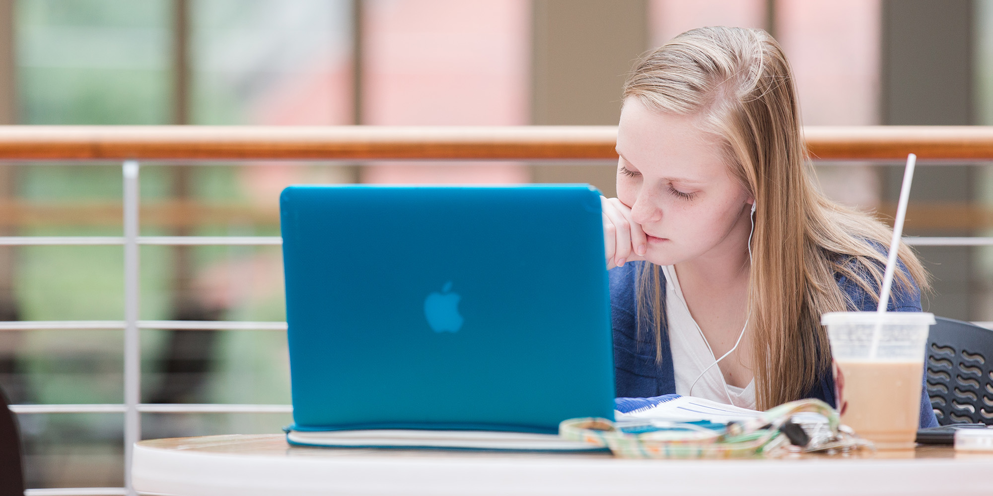 Female Student Studying Independently