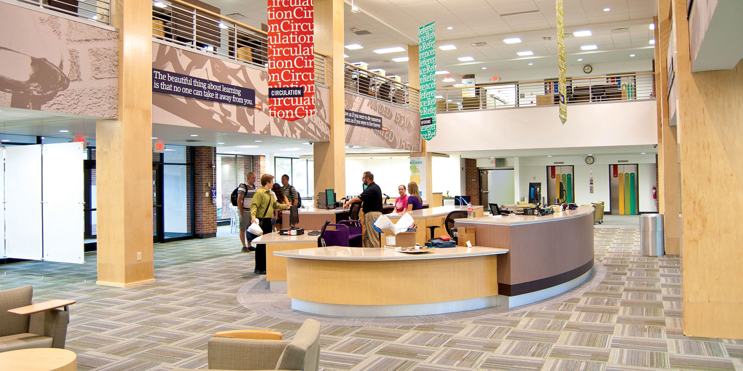 Capital University library information desk