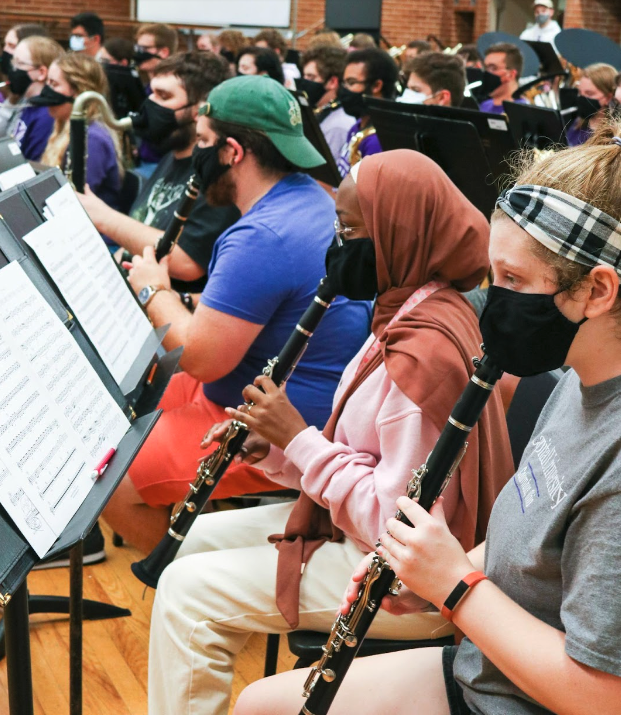 students playing instrument