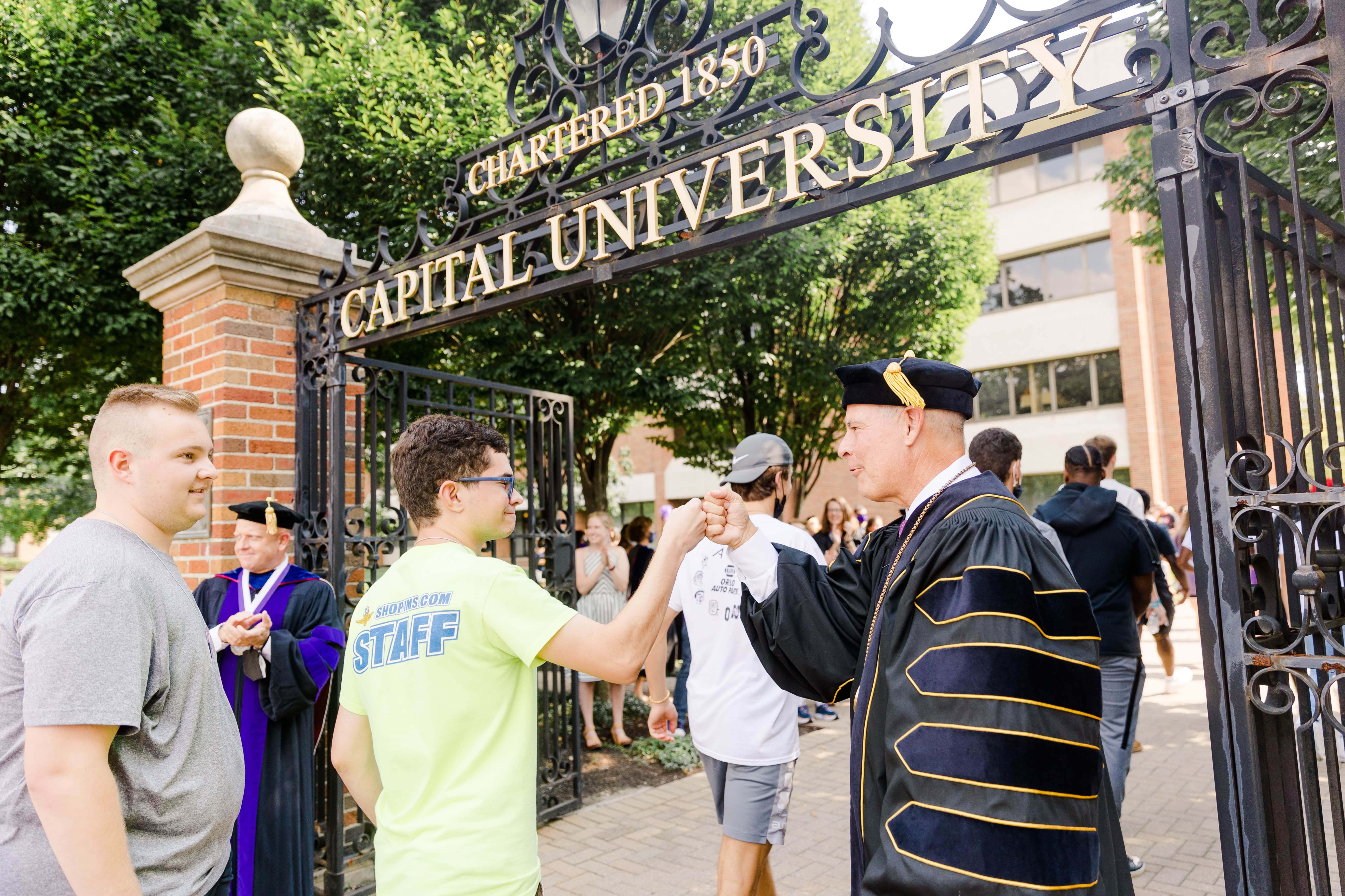 President Kaufman Welcoming Student