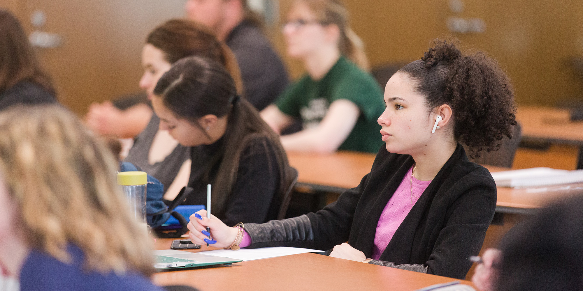 Students In Class Focus On Female