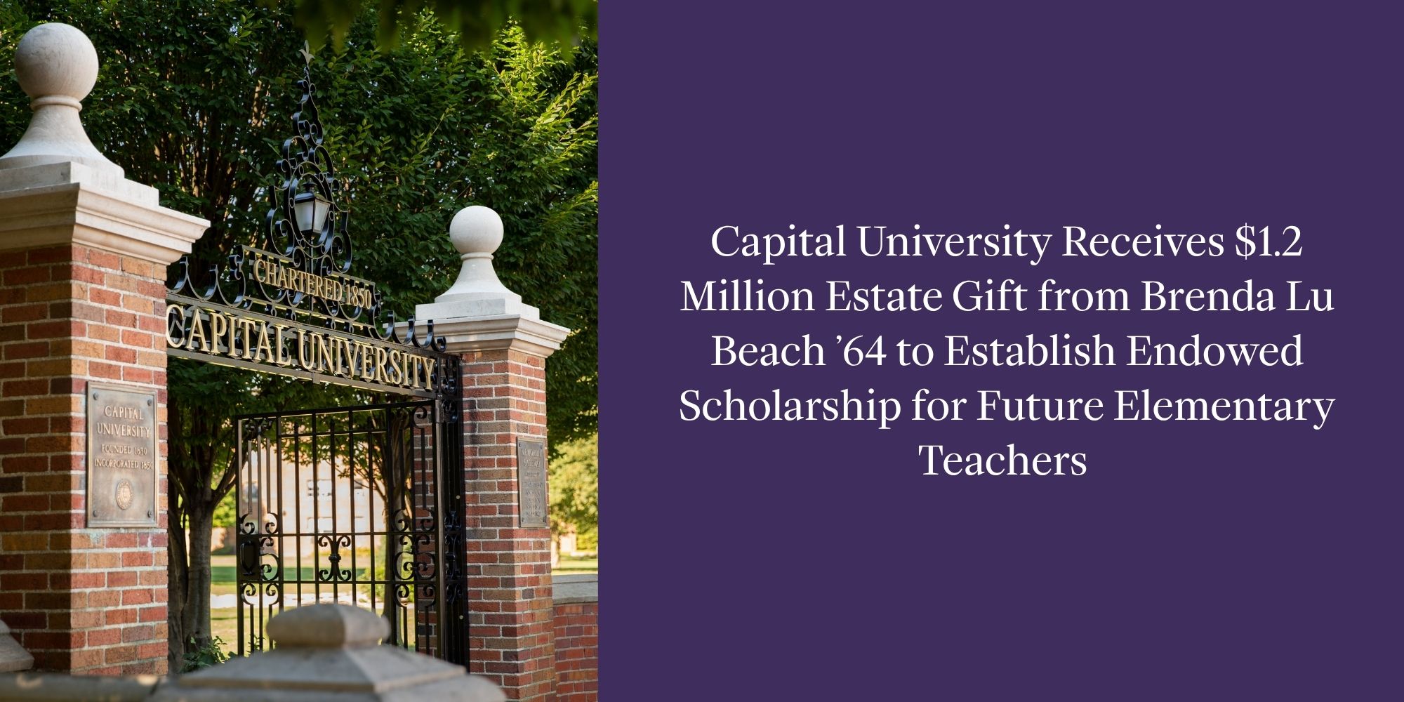 Capital University Receives Gift
