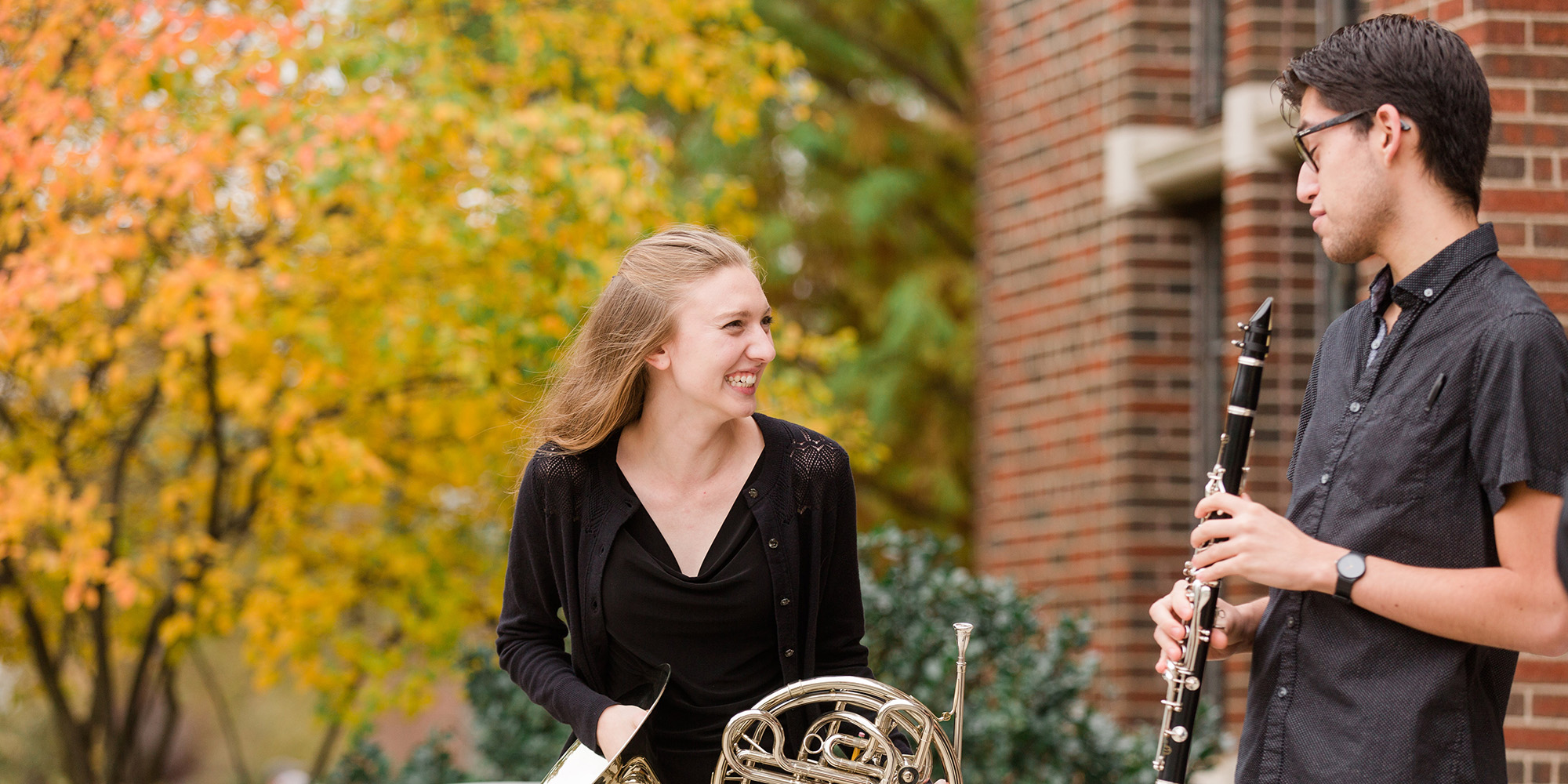 Students Outside The Conservatory Of Music